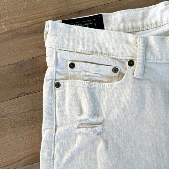 Abercrombie Skinny White Distressed Jeans Felix Stretch 32x34 - Picture 3 of 11